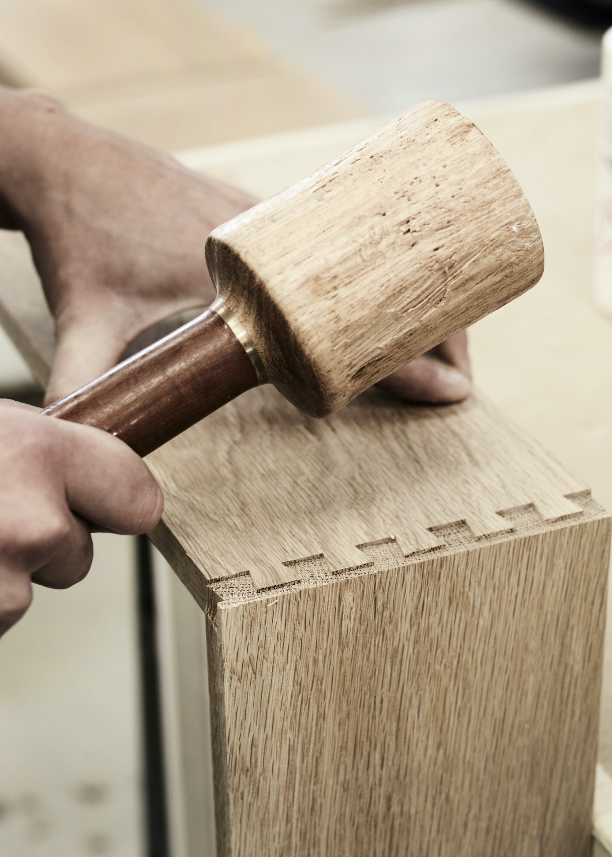 drawer box close up with dovetails