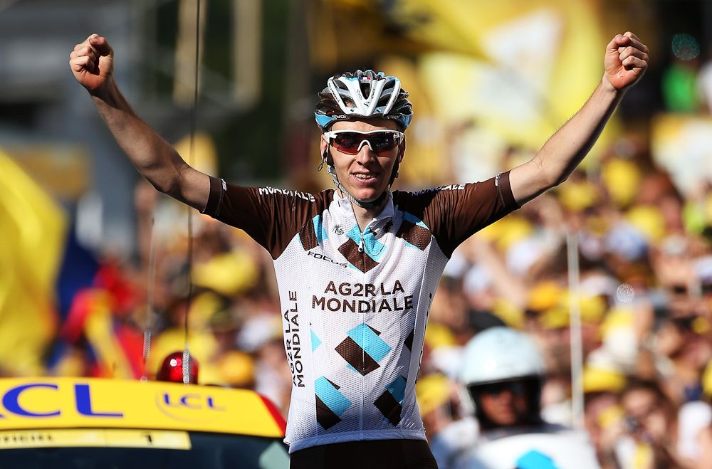 Romain Bardet wins stage 18 of the 2015 Tour de France.