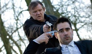 In Bruges Brendan Gleeson Colin Farrell both trying to shoot Colin Farrell