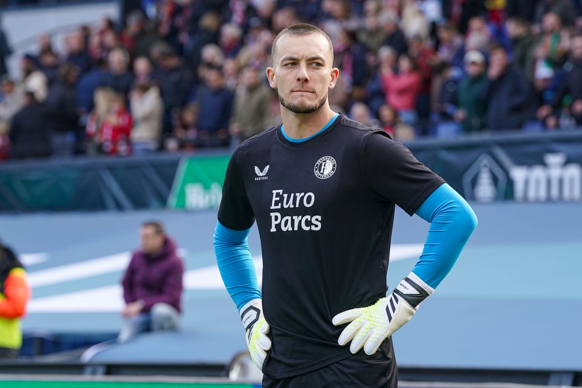 Feyenoord goalkeeper Justin Bijlow.