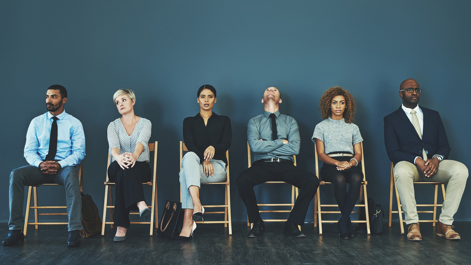 People waiting for a job interview