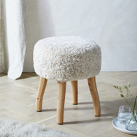Sheepskin Curly Stool: WAS £295, NOW £236, SAVE £59 |  The White Company
