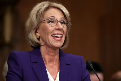 Betsy DeVos speaks during her confirmation hearing