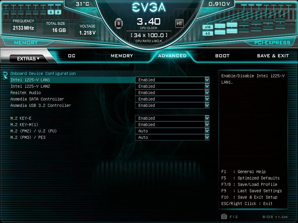 EVGA Z590 Dark - BIOS