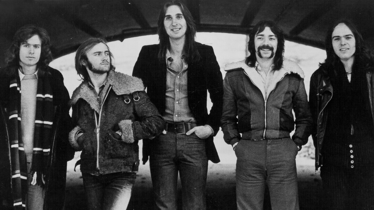 Tony Banks, Phil Collins, Mike Rutherford, Steve Hackett and Peter Gabriel of Genesis circa 1973. (Photo by Michael Ochs Archives/Getty Images)