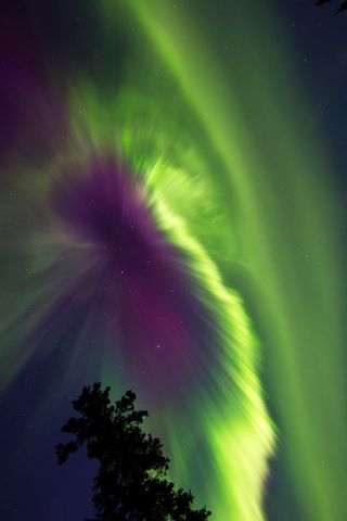 CME Causes Colorful Aurora