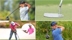 A montage of players using new equipment at the Hero World Challenge