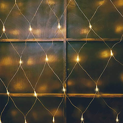 Woohaha Led Net Mesh Fairy String Decorative Lights 192 Leds 9.8ft X 6.6ft With 30v Safe Voltage for Christmas Outdoor Wedding Garden Decorations (192led, Warm White)