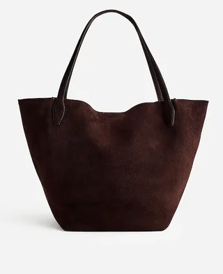 Aqua, The Shopper Tote in Soft Grain