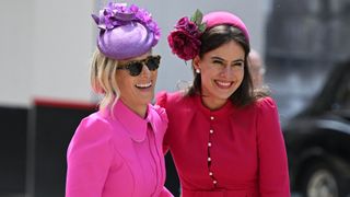 Zara Phillips and Sophie Winkleman arrive for reception a hosted by the Lord Mayor of London at The Guildhall in London on June 3, 2022 as part of Queen Elizabeth II's platinum jubilee celebrations. - Queen Elizabeth II kicked off the first of four days of celebrations marking her record-breaking 70 years on the throne, to cheering crowds of tens of thousands of people.