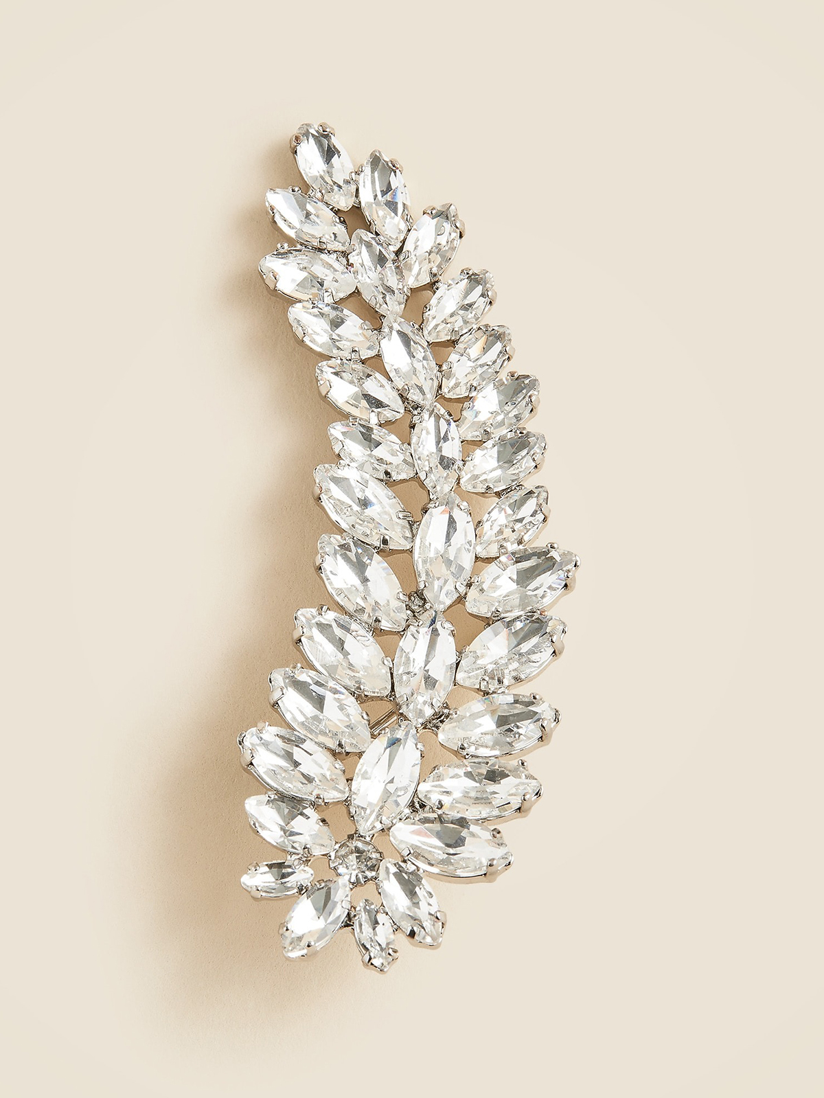 Leaf Crystal Brooch