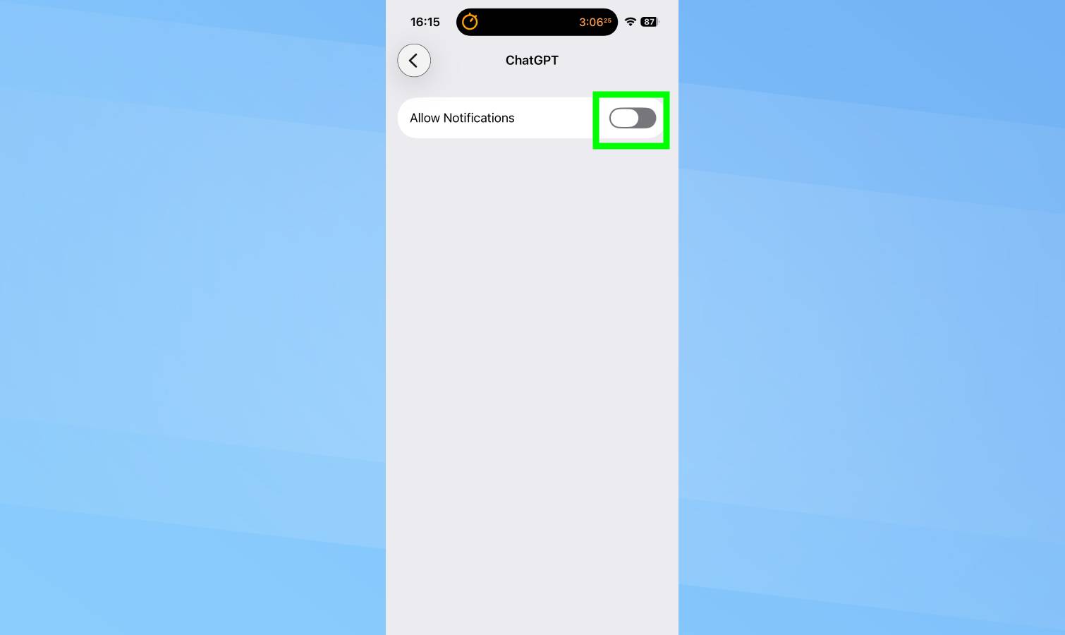 ویژگی Allow Notifications در آیفون غیرفعال شده است