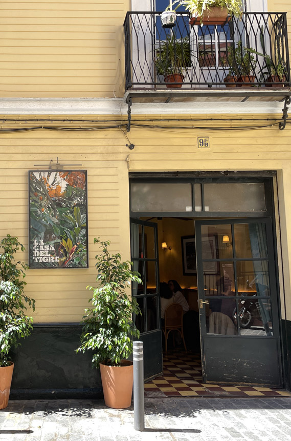 restaurant exterior with balcony