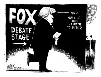 Political cartoon U.S. Donald Trump Debate