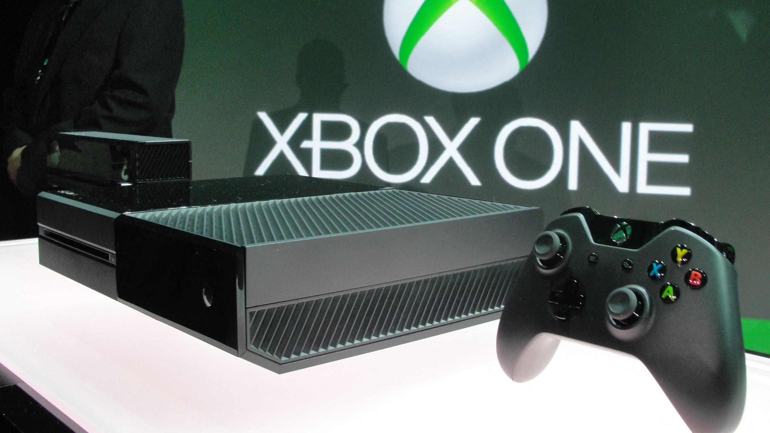 The newly unveiled Xbox One videogame console at the Microsoft campus in Redmond, Washington, on May 21, 2013.