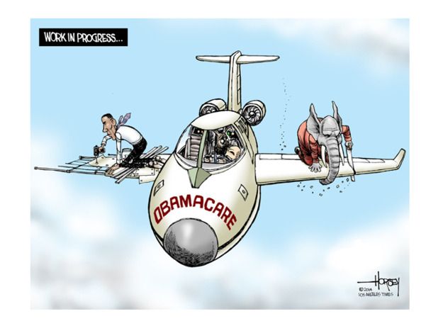 Political cartoon ObamaCare