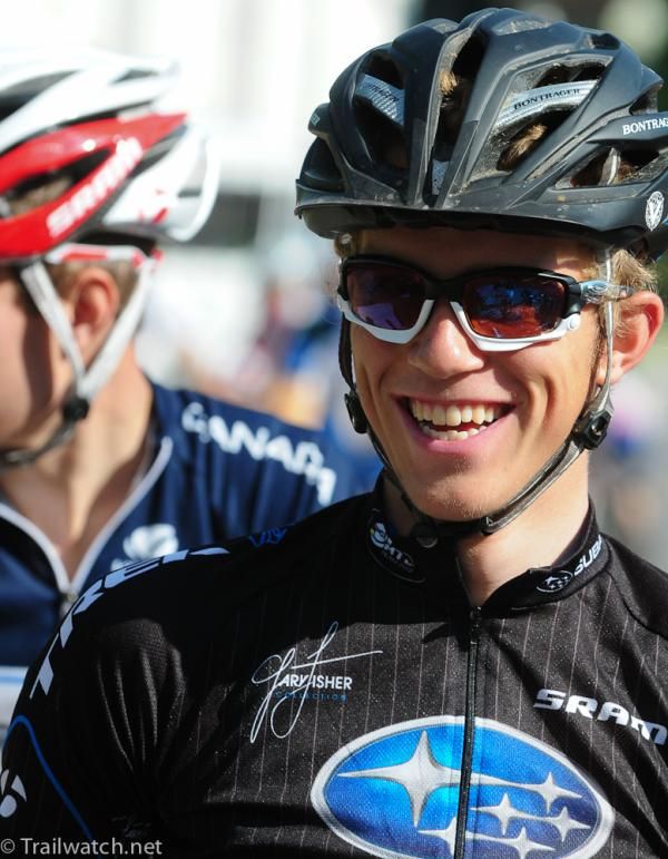 Russell Finsterwald (Subaru Trek) is hoping for a top ten today