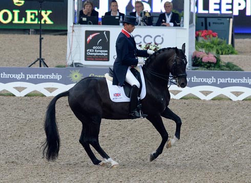 Carl Hester riding Uthopia in the Europeans