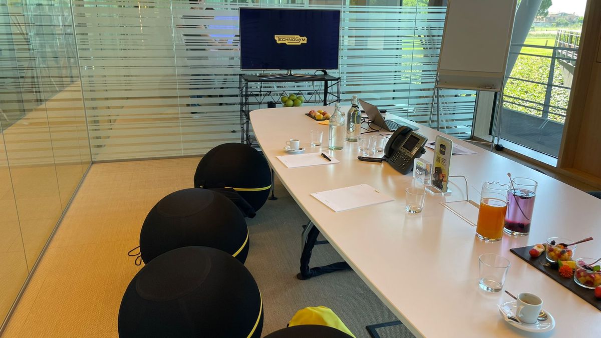 A meeting room at the Technogym village