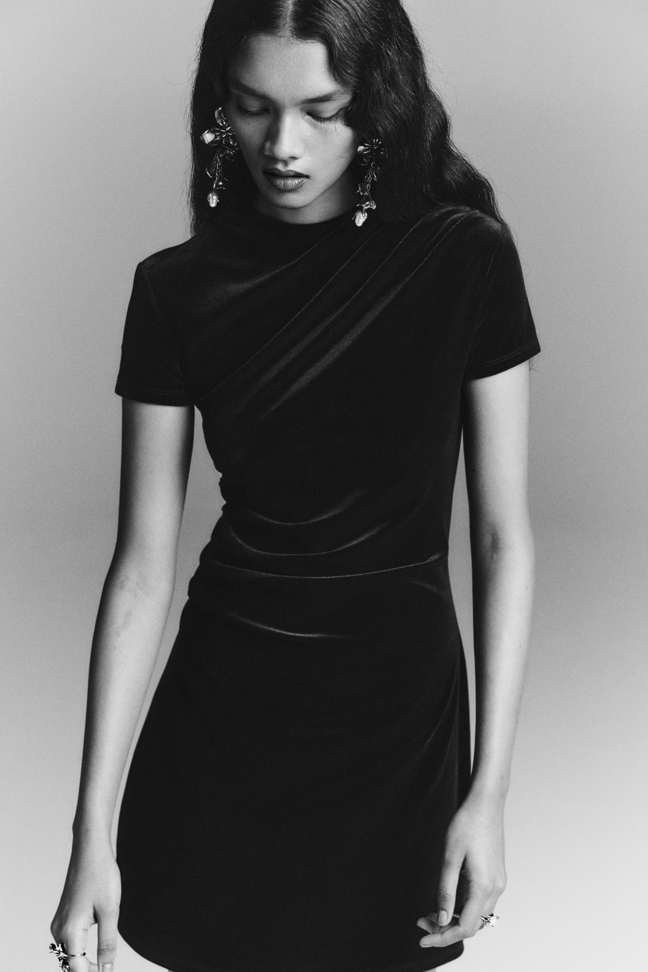 Draped Dress - Burgundy