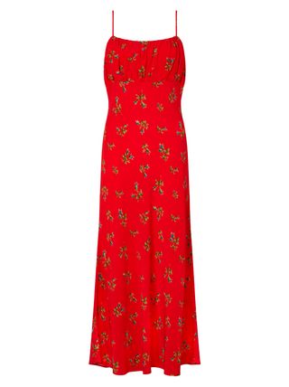 KITRI, Velma Red Rosebud Midi Dress