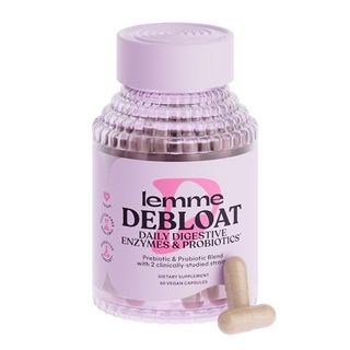 Lemme Debloat 3-In-1 Prebiotic, Probiotic & Digestive Enzymes for Bloating and Gas Relief - 2 Clinically Studied Probiotics W/ 5 Digestive Enzymes to Improve Digestion for Women & Men, Vegan, 60 Ct