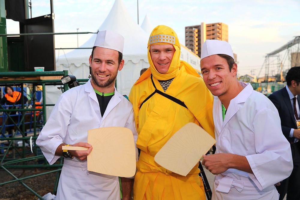 Mark Cavendish, Chris Froome and Rigoberto Uran