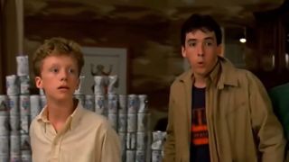 Anthony Michael Hall and John Cusack looking shocked in 16 Candles