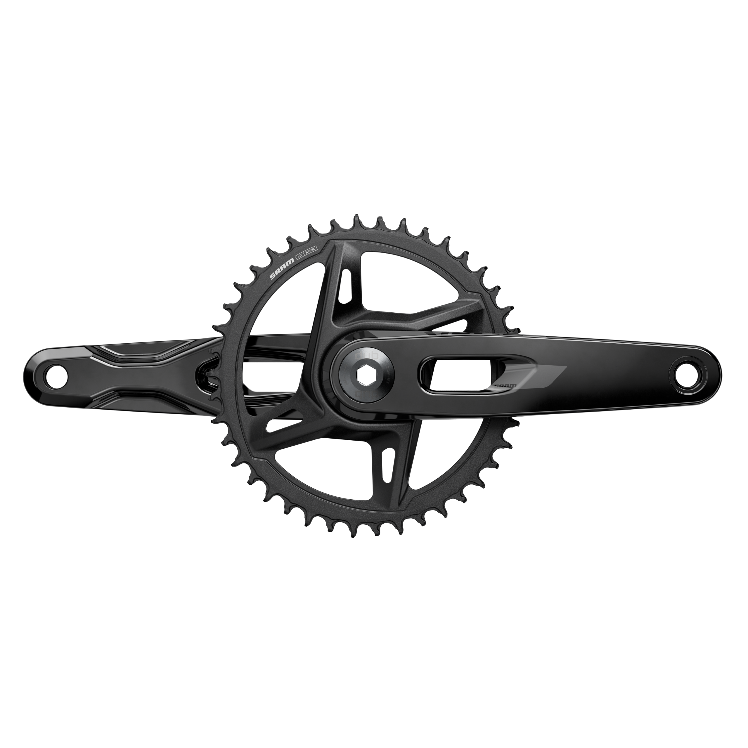 A SRAM Rival AXS crankset