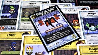 best card games: A selection of Boss Monster cards with the Draculord card lying on top