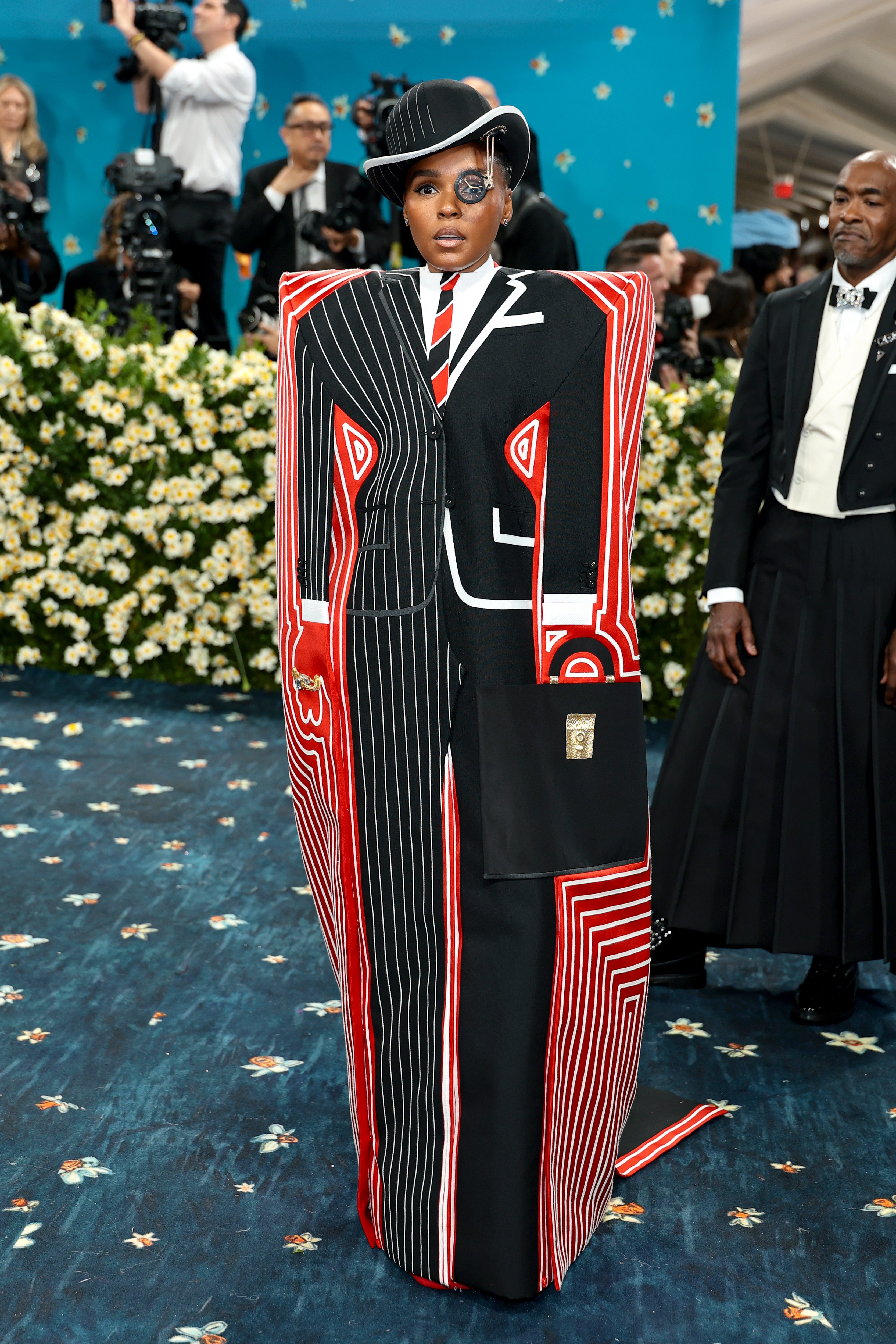 Janelle Monáe attends the 2025 Met Gala Celebrating "Superfine: Tailoring Black Style" at Metropolitan Museum of Art on May 05, 2025 in New York City. (Photo by Dimitrios Kambouris/Getty Images for The Met Museum/Vogue)
