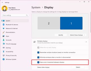 Display settings