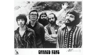 Mandel with Canned Heat in 1969. (from left) Mandel, Alan Wilson, Bob Hite, Larry Taylor and Fito De La Parra.