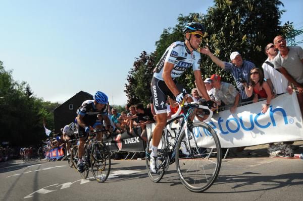 Alberto Contador (Saxo Bank Sungard) had no answer for Gilbert's attack