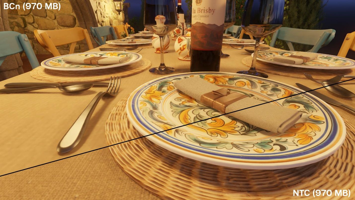 Benchmarking Nvidia's RTX Neural Texture Compression tech&hellip;