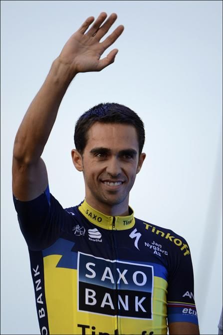 Alberto Contador (Saxo-Tinkoff) at the presentation
