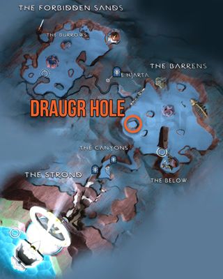 God of War Ragnarok The Hateful Draugr Holes map for Alfheim