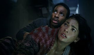 Battle At Big Rock Andre Holland Natalie Martinez trapped in the camper