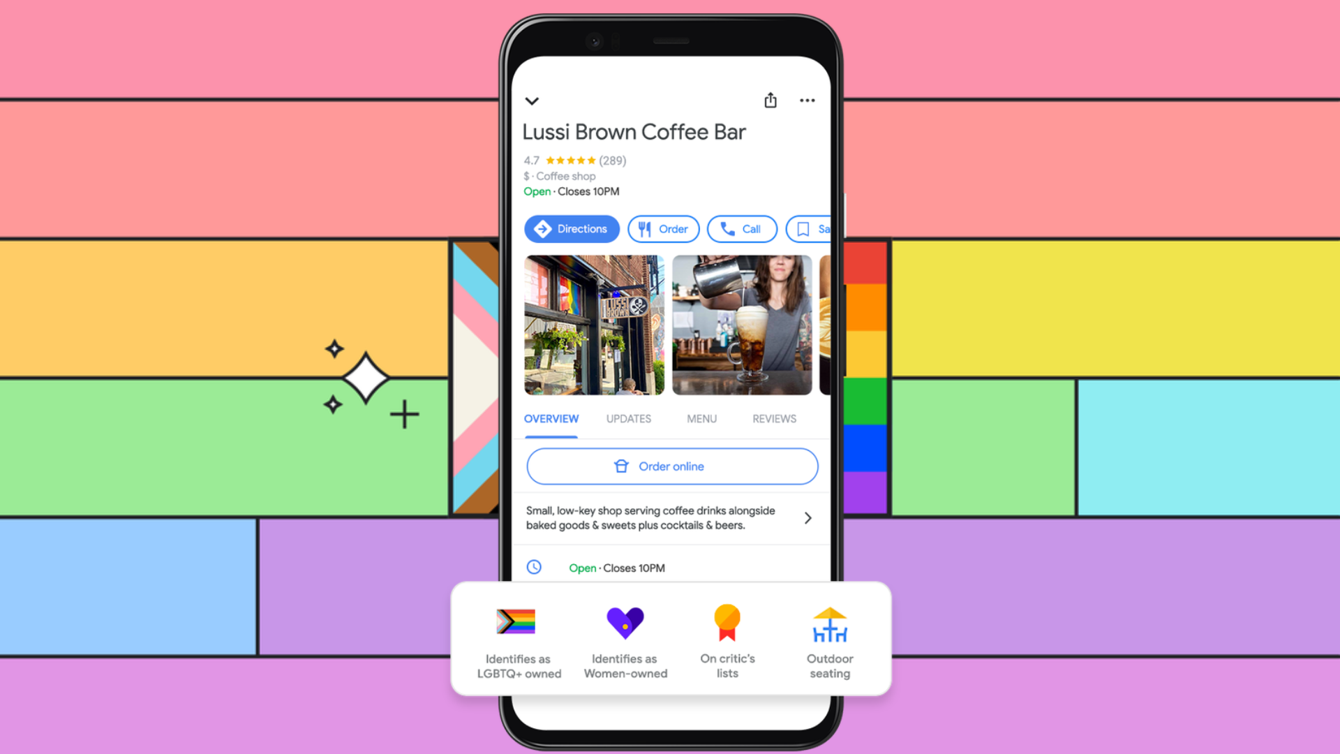 A business using the new LGBTQ+ owned tag on Google Maps