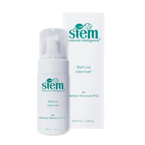 Stem Repure Foaming Cleanser, Exfoliating Face Wash for Women, Body and Facial Cleanser for Women, Skin Care With Dermatologist Developed & Tested Research, Face Exfoliator for Women