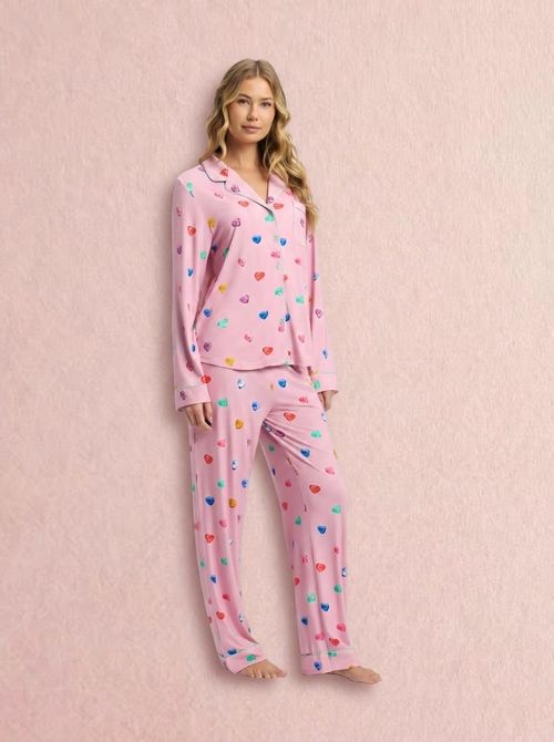 Bamboo Stretch-Knit Long Sleeve Pajama Set