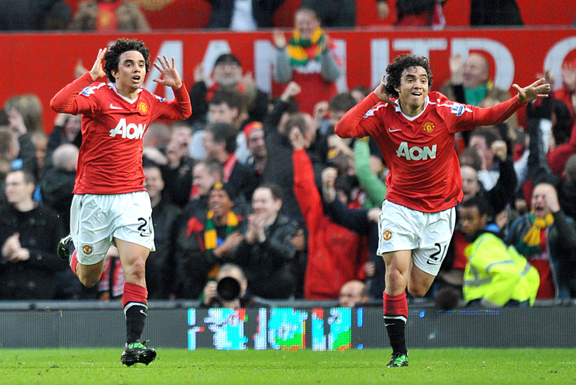 Rafael and Fabio da Silva sharing the Old Trafford pitch