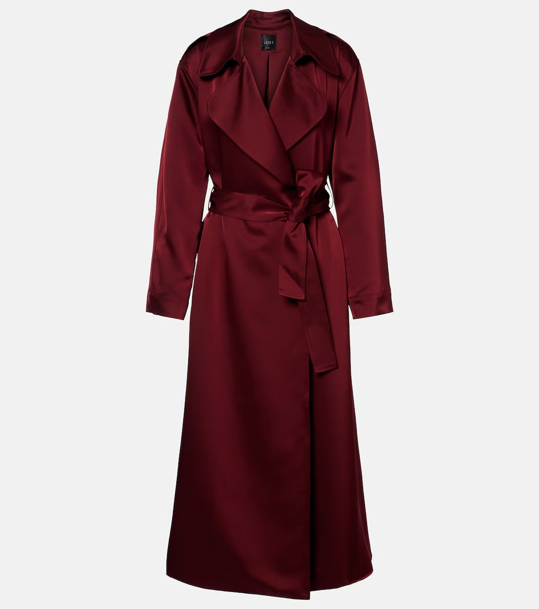 Leset, Barb Satin Wrap Coat