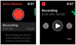Apple Watch play voice memo