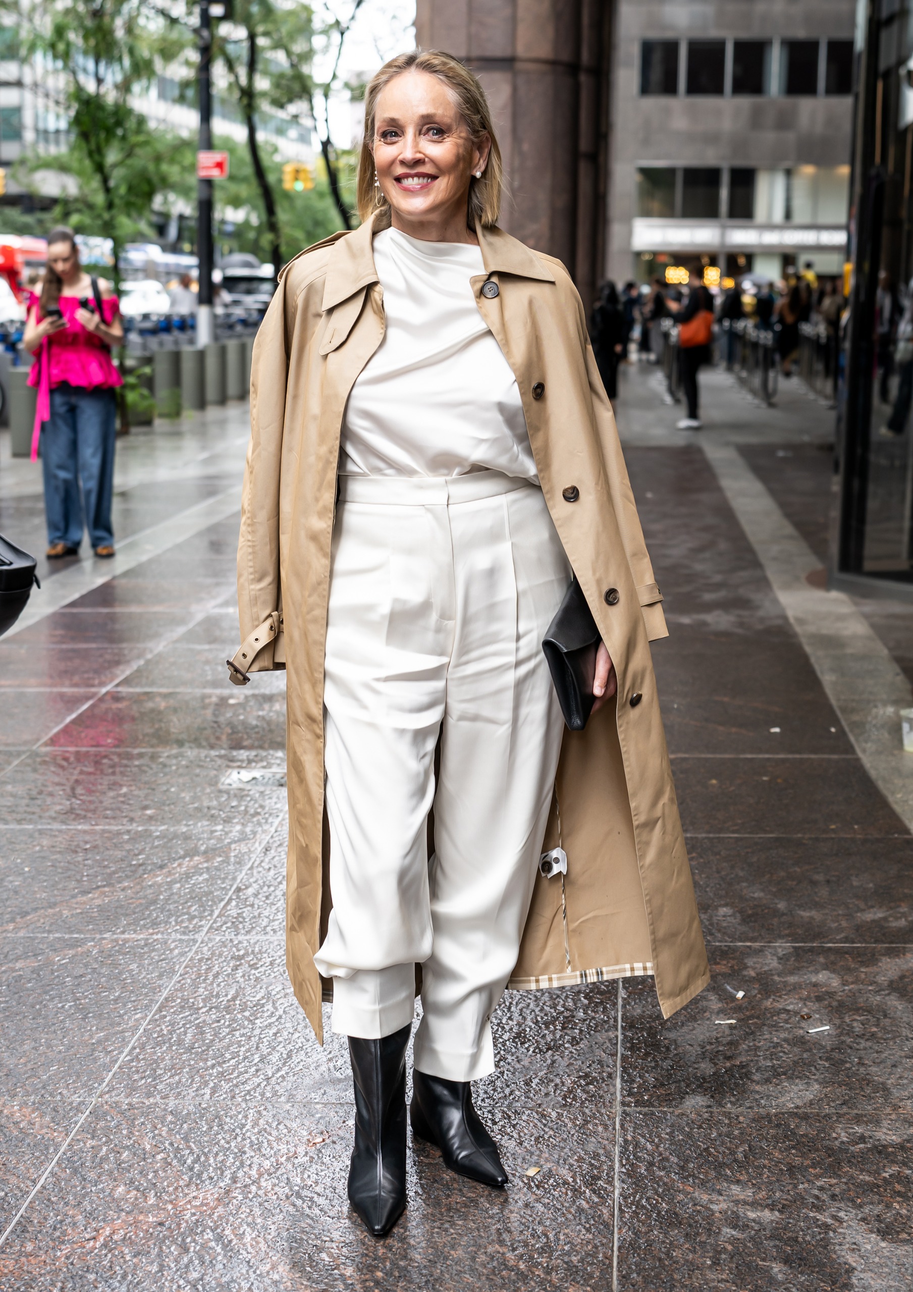 Sharon Stone#039;s celebrity look at the Cos New York Fashion Week show