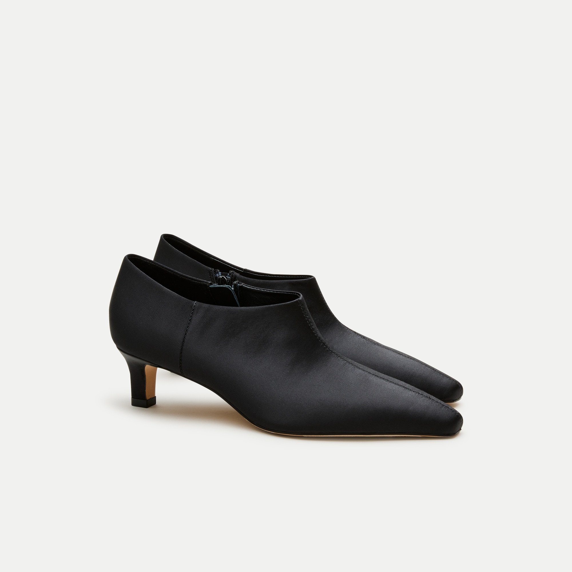 Sylvie Low Ankle Boots in Satin