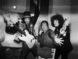 Jimi Hendrix with Eric Burdon and Noel Redding in 1968