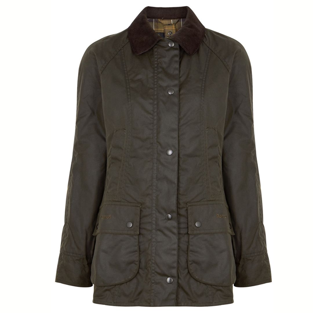 Barbour Beadnell Green Waxed Cotton Jacket