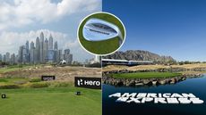 Pictures of the Dubai Desert Classic and The American Express with an image of the Vokey SM11 wedges