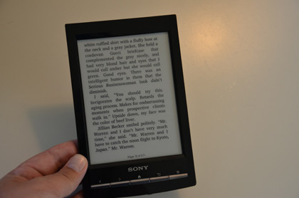 Sony prs-t1 reading 2